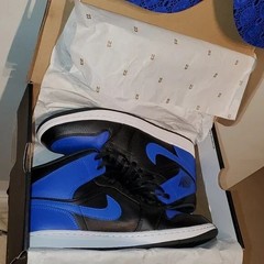 2PC Nike Jordan 1 Hyper Royal Blue/Black Combo Athletic Jacket M-L Sneakers 11