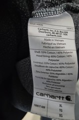 Carhartt Distressed 1/4 Zip Heavyweight Pullover Hoodie Men’s XL Oversized