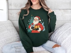 Christmas Santa Cute Holiday Sweatshirt Festive Apparel