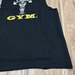 Gold’s Gym Muscle Joe Sleeveless Hoodie Men’s Small Black Training Workout – NWT