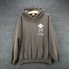 Gildan Heavy Blend Men’s November 188 Pullover Hoodie Gray Large Military