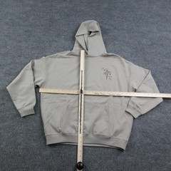 Blackberry Farm Hoodie Mens M Gray Pullover Hooded Graphic Fleece Oversized NWOT