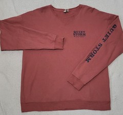 Quiet Storm Surf Shop Adult Sweatshirt Sz L Coral Long Sleeve Myrtle Beach, SC