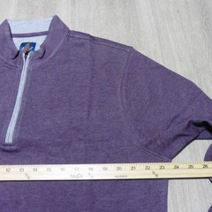 JOHNNIE-O Mens L LARGE SULLY PULLOVER 1/4 ZIP ROYAL PLUM PURPLE GOLF SWEATSHIRT