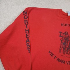 Vintage 90s Crewneck Sweatshirt Mens 2XL XXL Red Vietnam Veterans