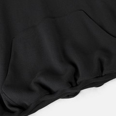 IDLT Basics Loose Perfect Hood iBlack Oversized Unisex Large Double Layer Pocket