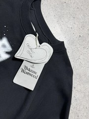 Vivienne Westwood Black Big Logo New Sweatshirt Luxury