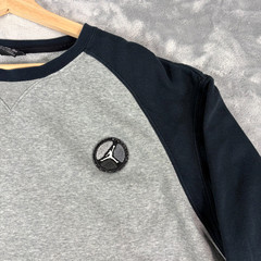 Nike Air Jordan RARE! Retro 8 Chrome Chenille Jumpman Patch Sweatshirt Mens 3XL