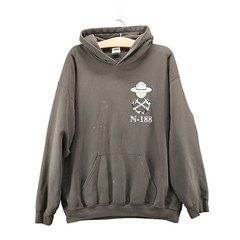 Gildan Heavy Blend Men’s November 188 Pullover Hoodie Gray Large Military