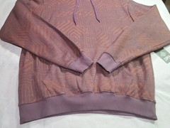 Super Massive Pullover Hoodie Medium Geometric Pattern Jacket Plum Orange
