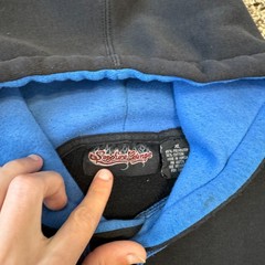 Vintage Y2K Sapphire Lounge Hoodie XL Mens JNCO Style Grunge Flames Pullover