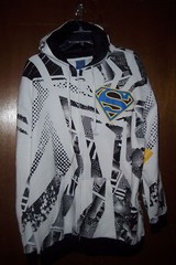 DC Superman Zipper Hoodie White Black VHTF NWT Small – Medium