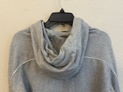 GXG X PoPaganda Men’s Sweat Shirt Sz S Gray Hooded Kangaroo Pockets Patches