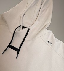 UNRL Men’s 2XL Beige Pullover Hoodie Long Sleeve Drawstring Logo