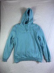 Puma Embroidered Print Logo Performance Hoodie Mens Large Aqua Blue XXL