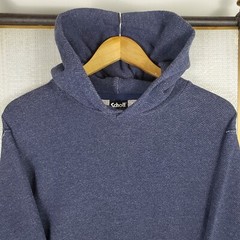 SCHOTT NYC Size Medium Mens Made in USA Hoodie Pullover Cotton Poly Blend Blue
