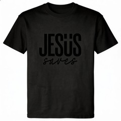 Men’s JESUS Saves Graphic t-shirt, Classic Pullover Top
