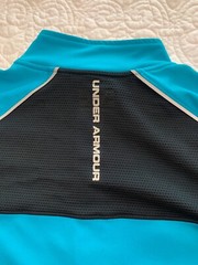 Under Armour LARGE 1/4 Zip Mens Blue Regular All Season Gear RUN Lightweight