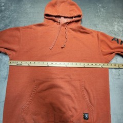 Ariat Hoodie Mens L Orange Pullover Hooded Pockets Lined Rebar Embroidered
