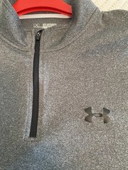 UNDER ARMOUR LOOSE HEATGEAR 1/4 ZIP, GRAY, SIZE: 2XL, 2TG, PRE-OWN & FREE SHIP!