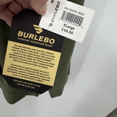 BURLEBO Men’s Midweight Fleece Hoodie Sweatshirt XL Olive Green Hunting Deer