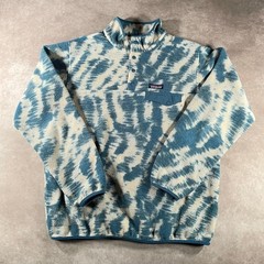 Patagonia Men’s XL Synchilla Snap-T Pullover Geometric Tidal Blue Tie-Dye