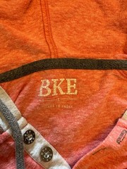 BKE Men’s Hoodie Long Sleeve Size L Coral Red