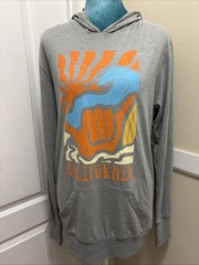 Kastlfel Hoodie Lightweight Sustainable Organic Cotton Gray California Small NWT
