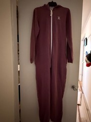 OnePiece light weight full body cotton jersey sweatsuit.