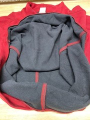 Cinch Mens M Red Heathered 1/4 Zip Pullover Slits Long Sleeve Rayon Blend Cowboy