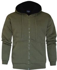 Sherpa Lined Hoodie Zip Up Plain Fleece Hooded Sweatshirt Jacket with Pockets