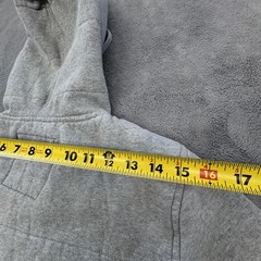 SIMS Hoodie Teens XL Gray Full Zip Hooded Pockets Lined Quilted Snowboarding