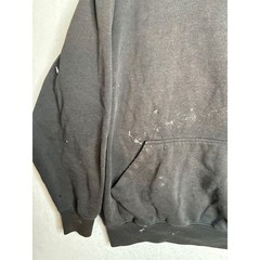 Pro Club Heavyweight Hoodie Mens Large Black Faded Distressed Paint Splatter L