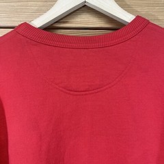 Champion Sweatshirt Large Red Basic Spellout Logo GF88H Cotton Blend Crew B85