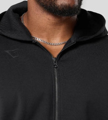 GYMSHARK Power Zip Up Hoodie BLACK