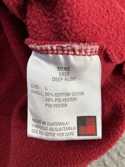 Vintage Woolrich Sweatshirt Mens Large Red Deep Ruby Fleece Pocket Quarter Zip