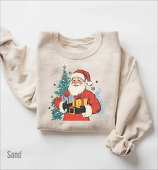 Christmas Santa Cute Holiday Sweatshirt Festive Apparel