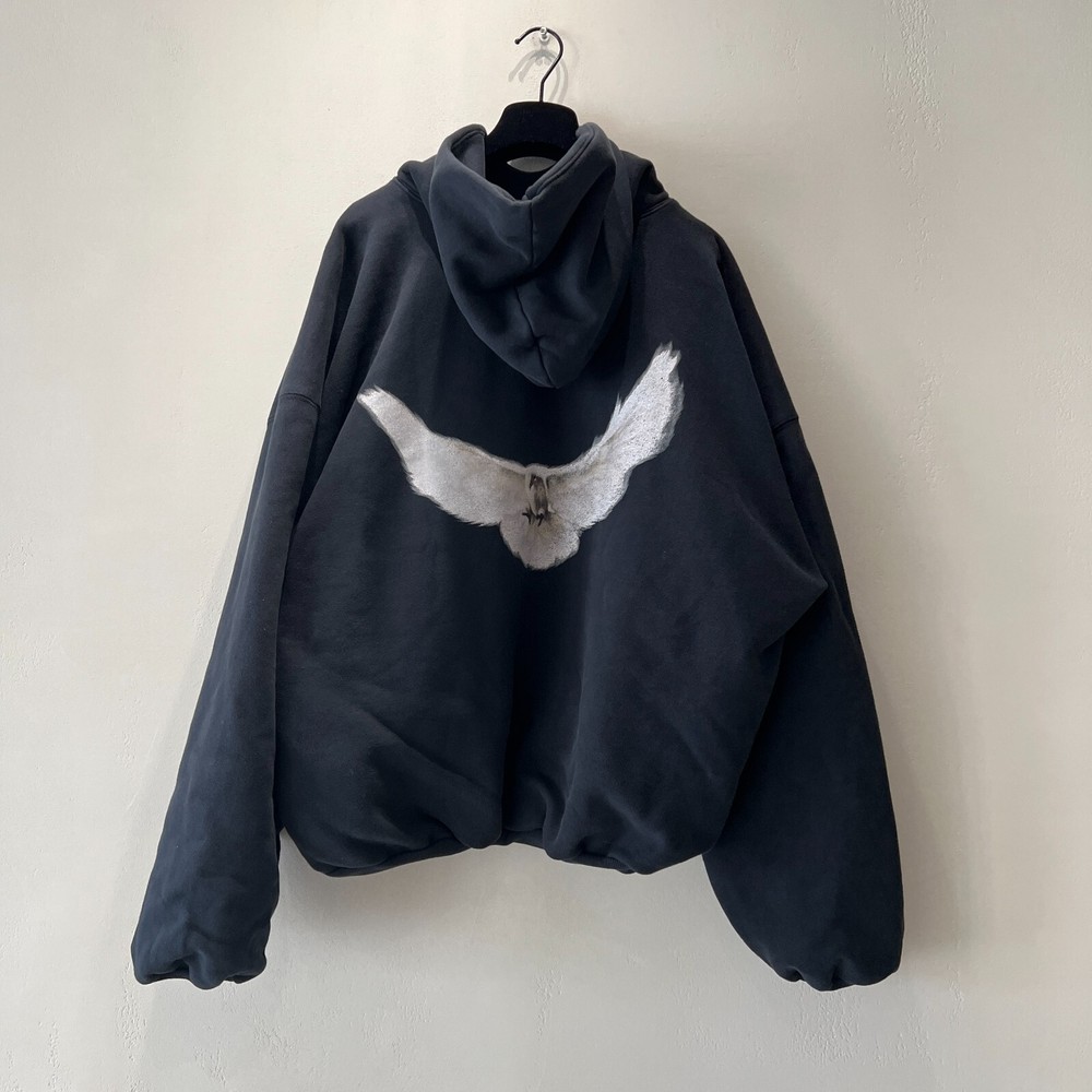 Yeezy Gap Engineered By Balenciaga Dove Hoodie Washed Black 472996-00