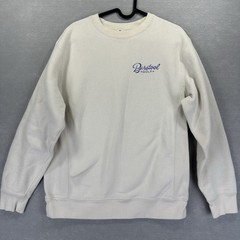 Barstool Golf Sports American Flag Cream Crewneck Sweatshirt USA Thick Size M