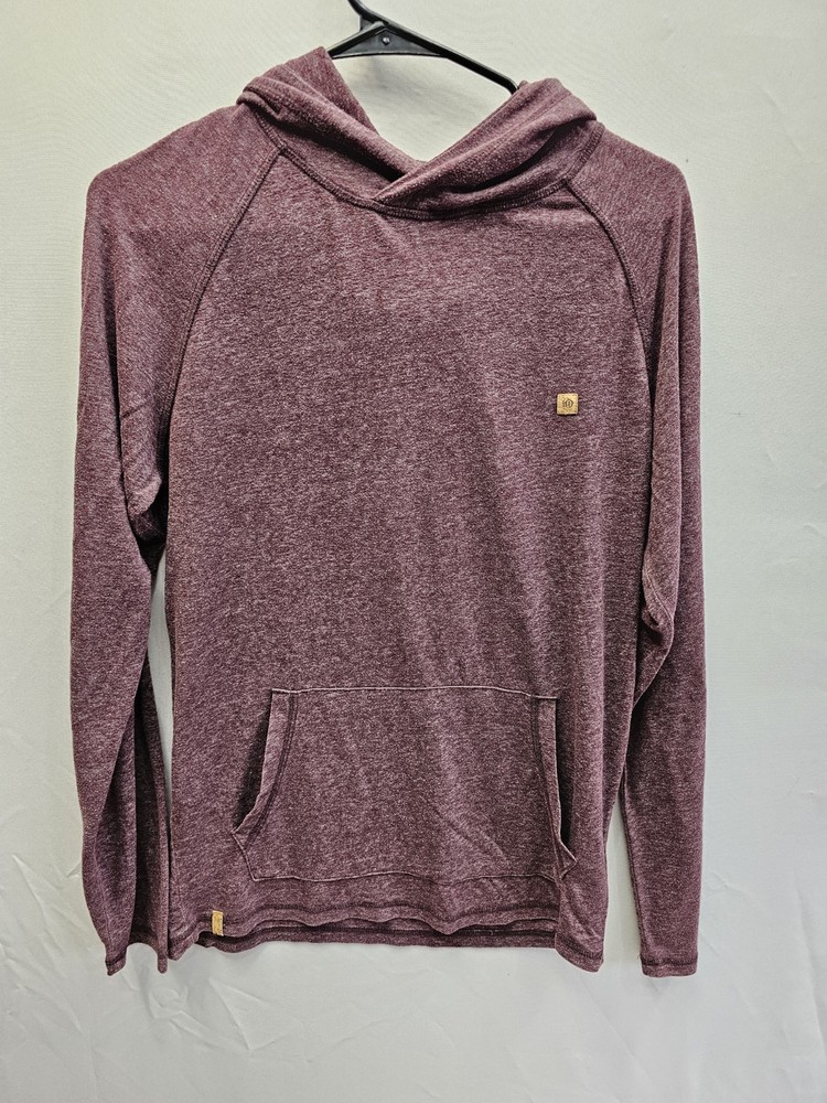 tentree Burgundy Pullover Hoodie Size med Sustainable Hemp Poly Blend