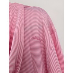 Johnnie-O Mens Performance Golf Hybrid Hoodie 1/4 Zip Pink Striped Cabo XL New