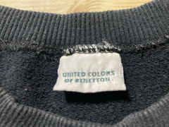 United Colors of Benetton Sweatshirt Size M Black Made In Indonesia Vintage 90’s