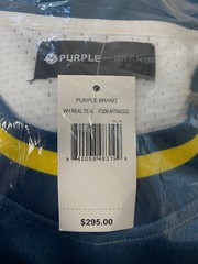 $295 Purple Brand Men’s Green Long-Sleeve Colorblock Applique Sweater Size XL