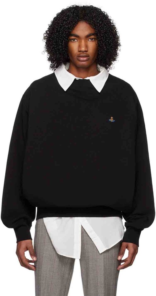 Vivienne Westwood Oversized Black Drunken Sweatshirt 3I010001 J0006 Size Medium