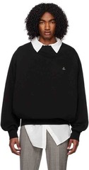 Vivienne Westwood Oversized Black Drunken Sweatshirt 3I010001 J0006 Size Medium