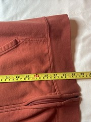 Burton Family Tree Hoodie Mens L Orange Sweatshirt Full Zip Front Snowboarder
