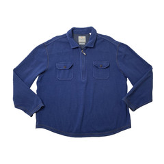 Tommy Bahama Jeans Sweatshirt Mens XL Blue Half Zip Island Crafted Modern Fit
