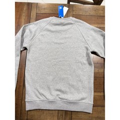 Adidas Originals Mens Ess Crew Trefoil Sweatshirt Grey Heather Small NWT