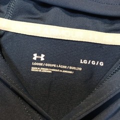 Under Armour Fishing Hoodie Shirt Mens Large Blue Iso Chill Hook Freedom USA