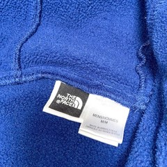 The North Face Fleece Hoodie Mens Medium Blue 1/4 Zip Pullover Anorak